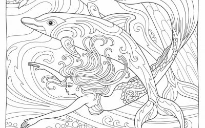 Free Dolphin & Mermaid Coloring
