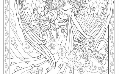 Free Cat Angel Coloring