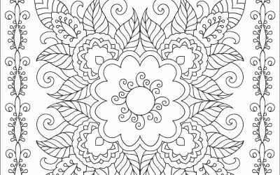 Free Floral Pattern Coloring