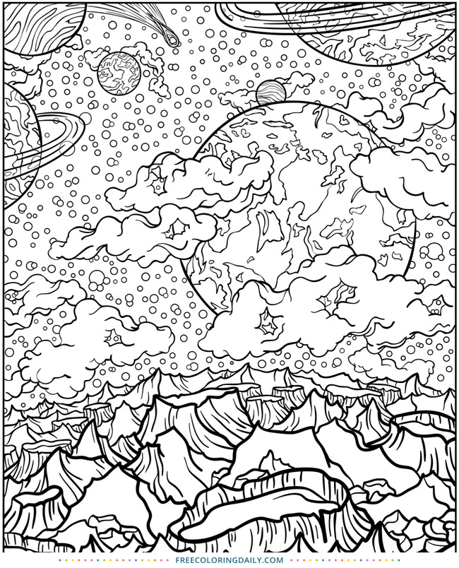 Free Space Planet Coloring