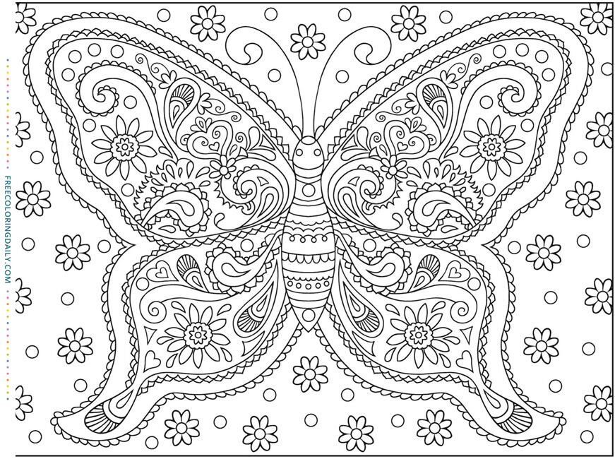 Free Fantastic Butterfly Coloring