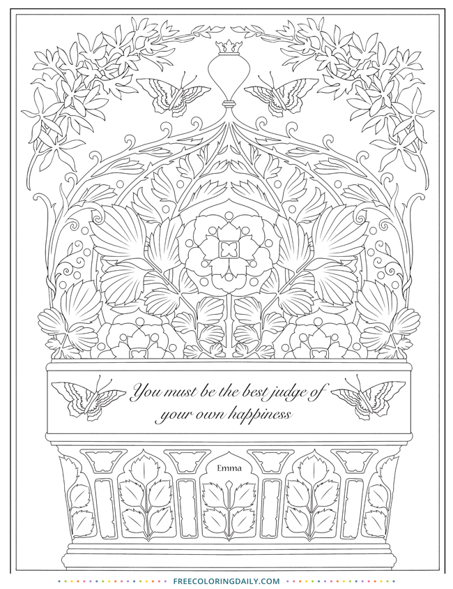 Free Fancy Quote Coloring