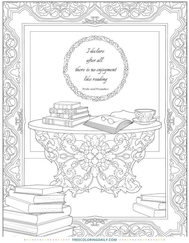 Free Jane Austen Coloring Page