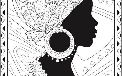 Free Patterned Woman Coloring
