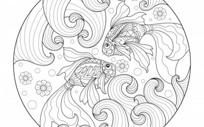Free Goldfish Zentangle Coloring