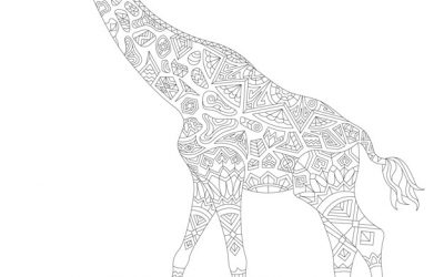 Free Giraffe Coloring Page