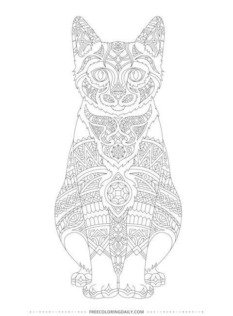 Free Animal Pattern Coloring Page | Free Coloring Daily