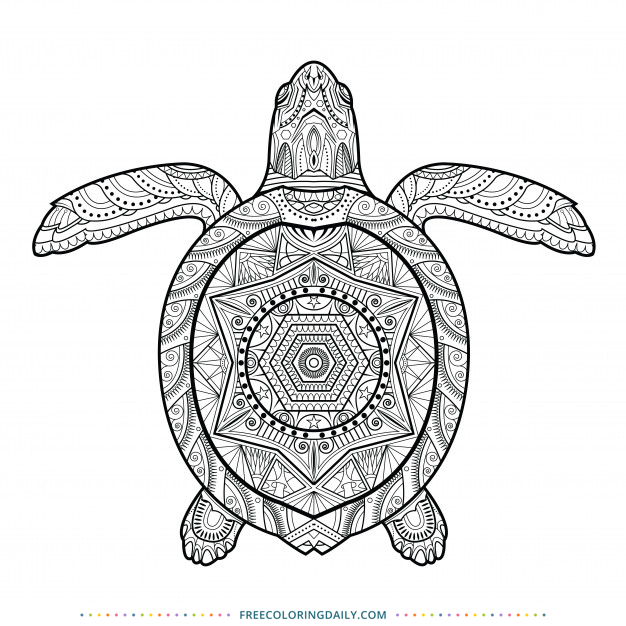 Free Pattern Turtle Coloring