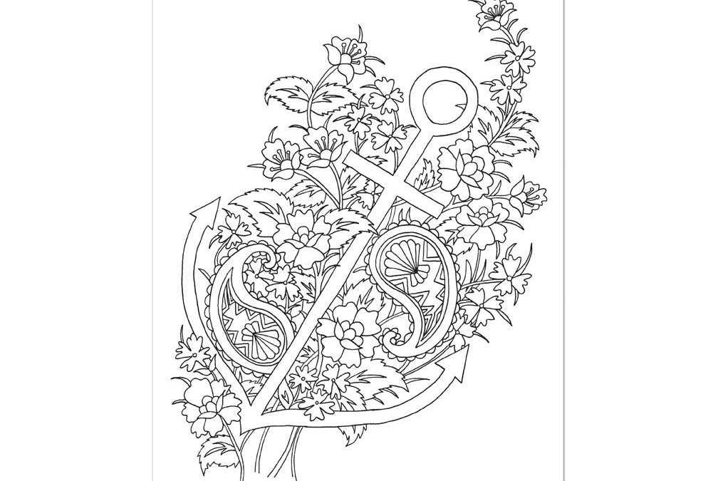 Free Fancy Anchor Coloring