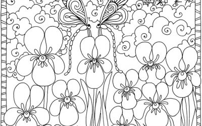 Free Nature Patterns Coloring Page