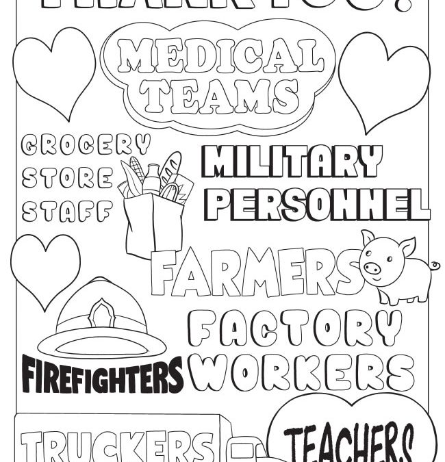 Free Thank You Workers Coloring