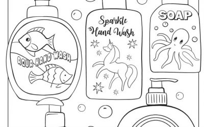Free Hand Washing Coloring Page
