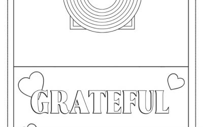 Free Grateful Card to Color