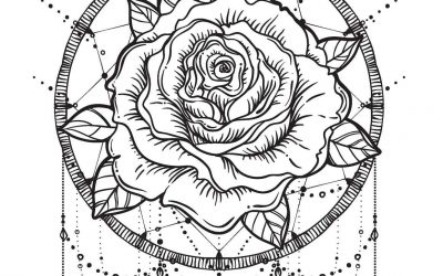 Free Rose Dreamcatcher Coloring