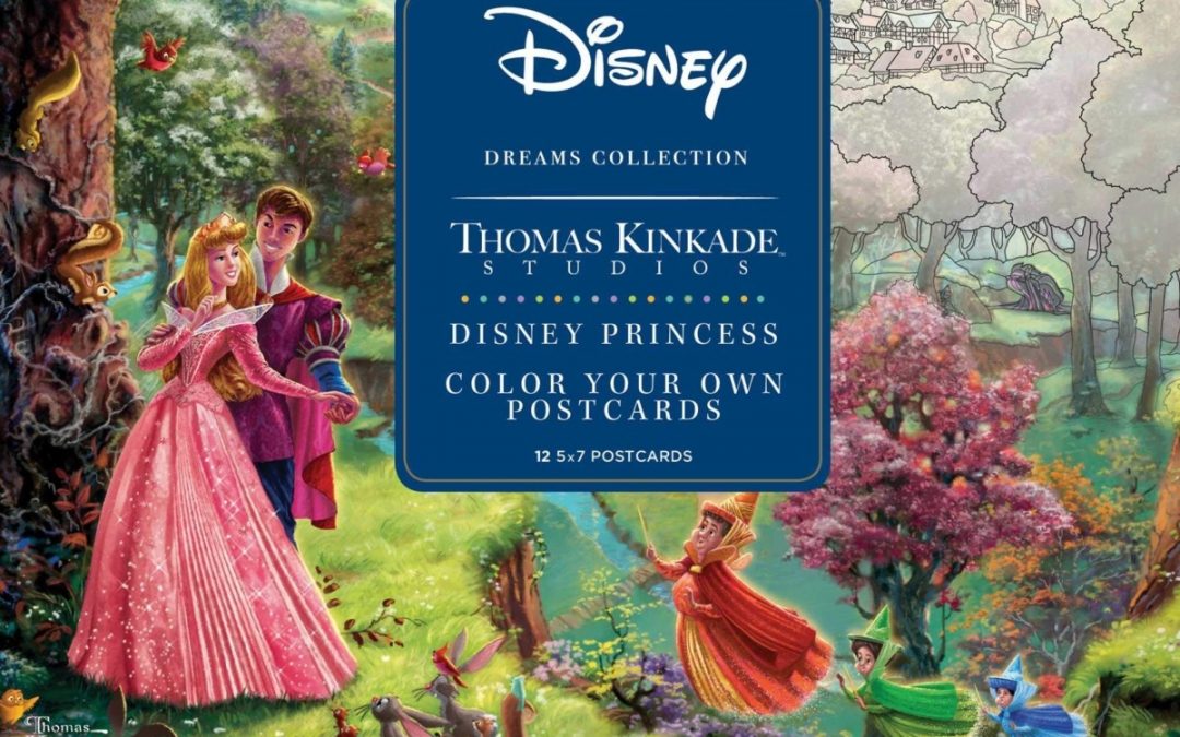 Thomas Kinkade Disney Princess Postcard Coloring
