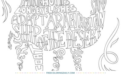 Free Word Camel Coloring