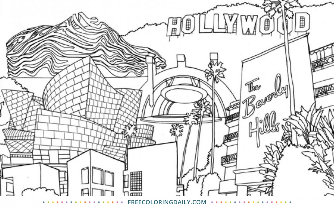 Free Hollywood Coloring Page