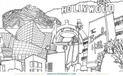 Free Hollywood Coloring Page