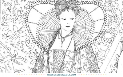 Free Queen Coloring Page