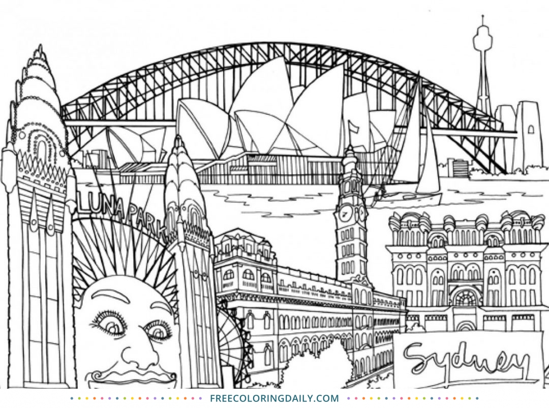 Free Famous Monuments Coloring