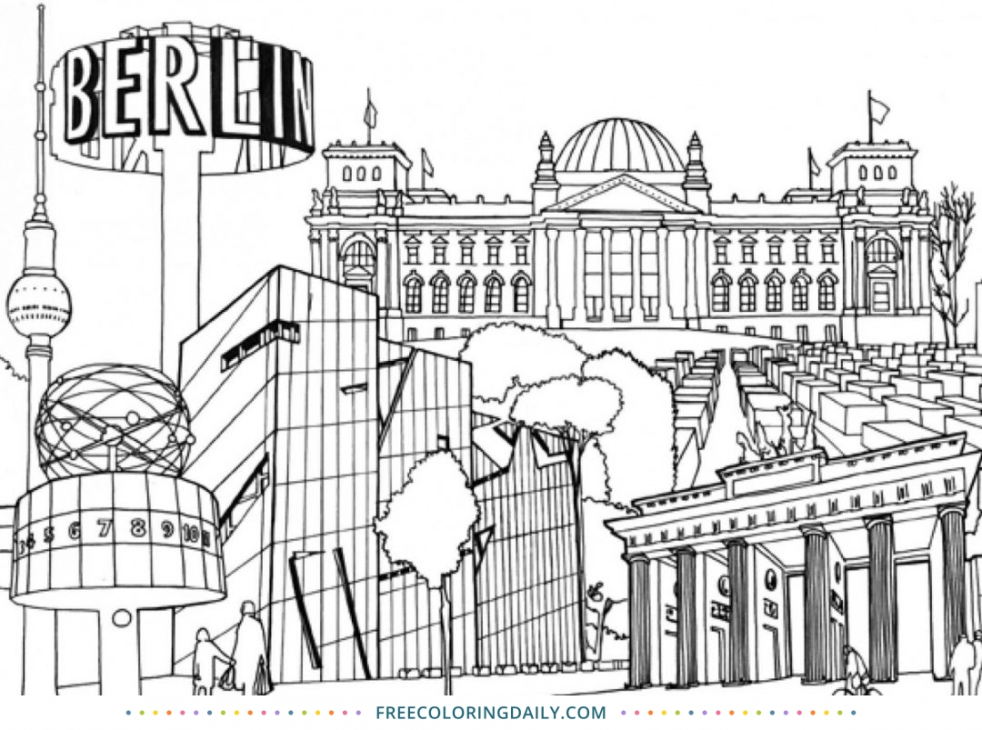 Free Berlin Coloring Page