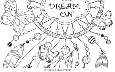 Free Dreamcatcher Quote Coloring Page