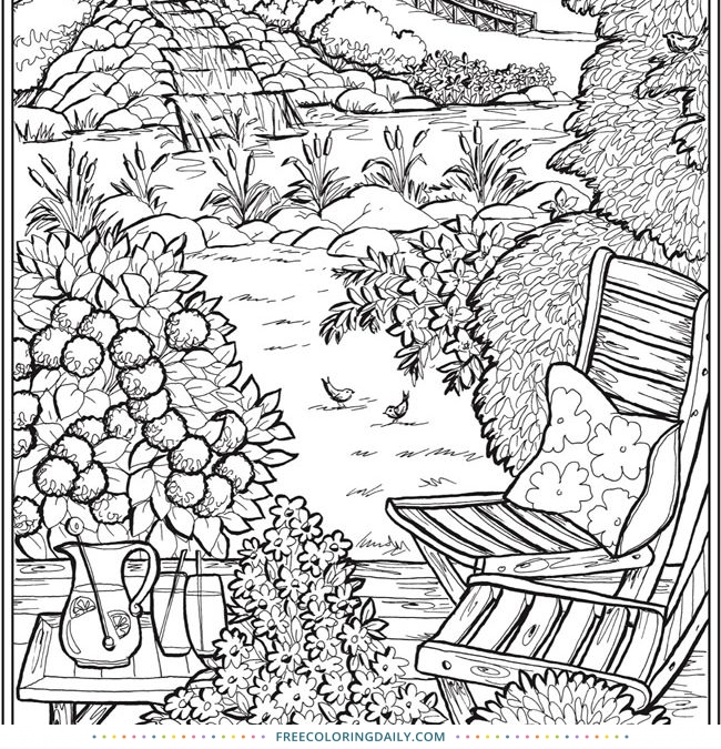 Free Outdoor Scene Coloring