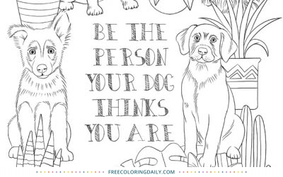 Free Dog Quote Coloring Page