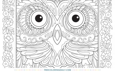 Free Gorgeous Patterned Owl Coloring