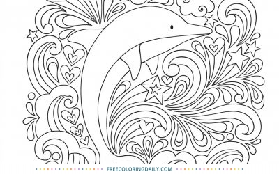 Free Delightful Dolphin Coloring