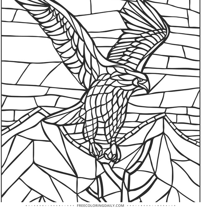 Free Geometric Bird Coloring
