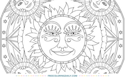 Free Sun Mandala Coloring Page