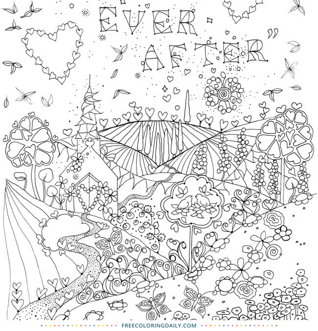 Free Happily Ever After Coloring