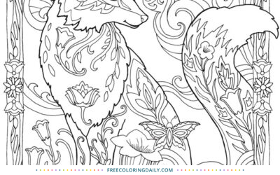 Free Lovely Fox Coloring