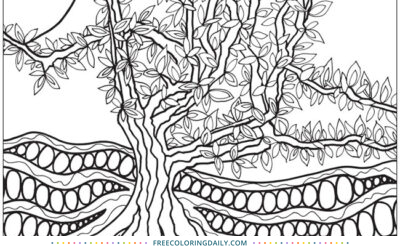 Free Zentangle Tree Coloring