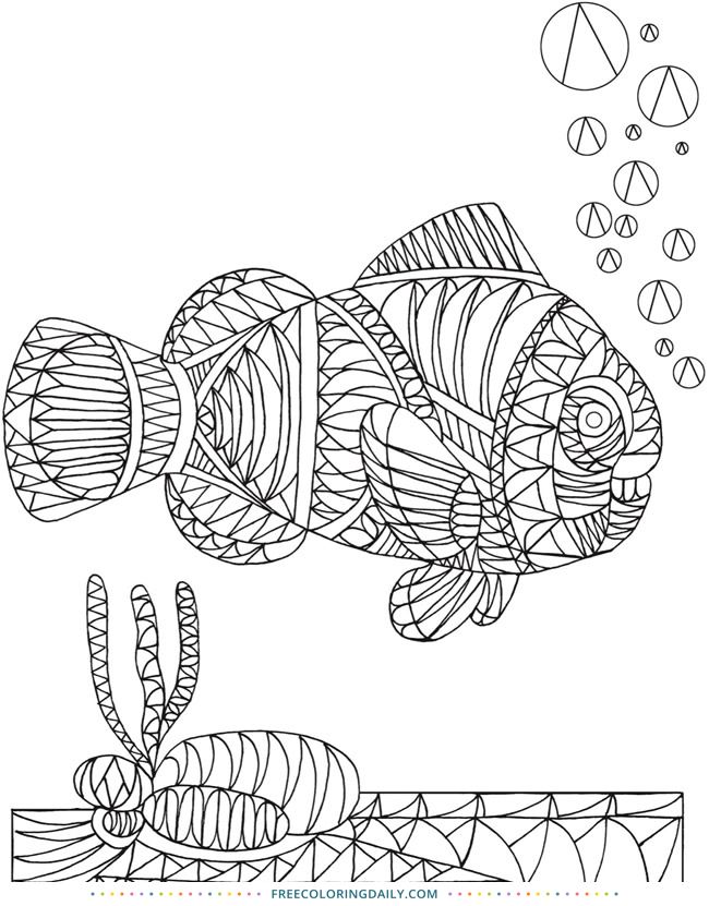 Free Patterned Fish Coloring
