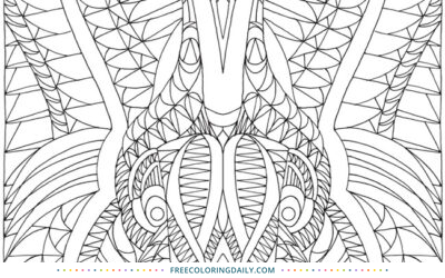 Free Patterned Rabbit Coloring