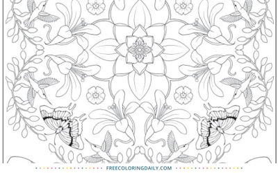 Free Beautiful Butterfly Pattern Coloring