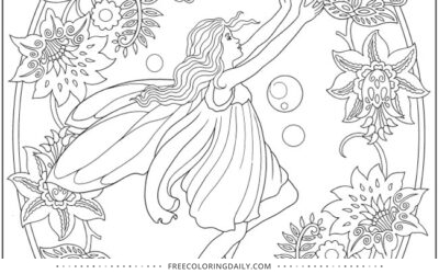 Free Pretty Fairy Coloring