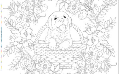 Free Cute Puppy Coloring Page