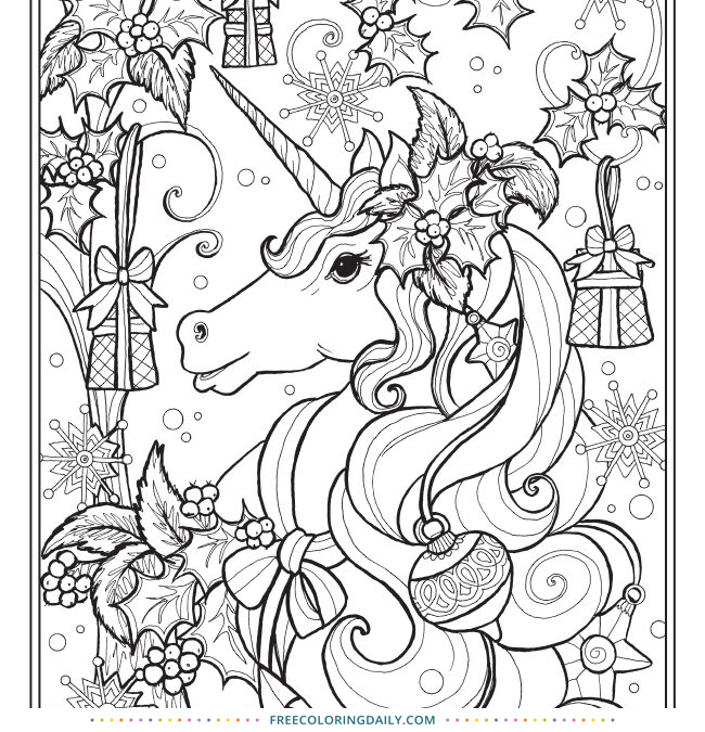 Free Gorgeous Unicorn Coloring