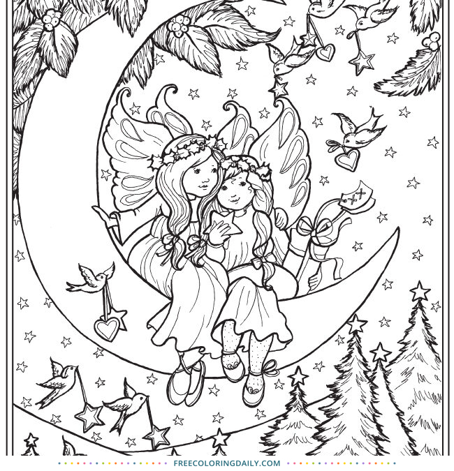 Free Cute Fairies Coloring