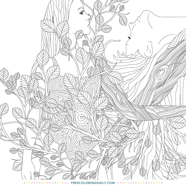 Free Plant Girl Coloring Page