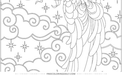 Free Ocean Angel Coloring Page