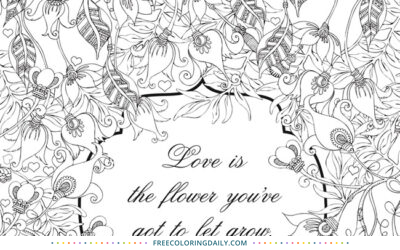 Free Love Quote Coloring Page