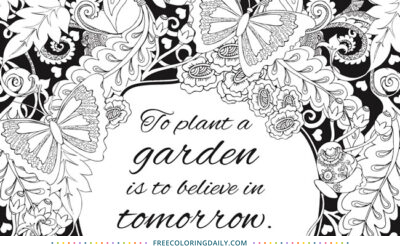 Free Garden Quote Coloring Page