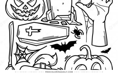 FREE Halloween Doodle Coloring