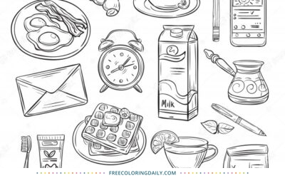 Free Yummy Breakfast Coloring Page