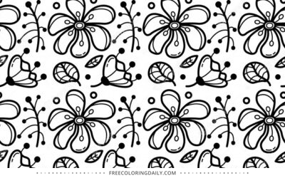 Free Flower Background Coloring