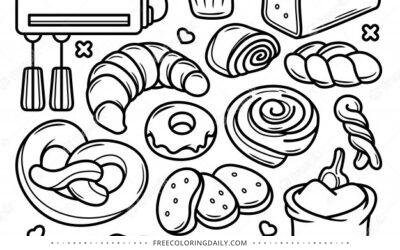 Free Bakery Goods Coloring Page